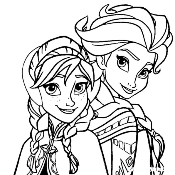 Kids-n-fun.de | Malvorlage Die Eiskönigin Anna und Elsa elsa anna frozen